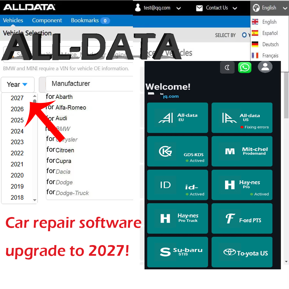 Workshop Tools Online - 2027 ALL-DATA オンラインアカウント（Auto-data Haynes PRO ワークショップ自動車修理ソフトウェア対応、モバイル/PC