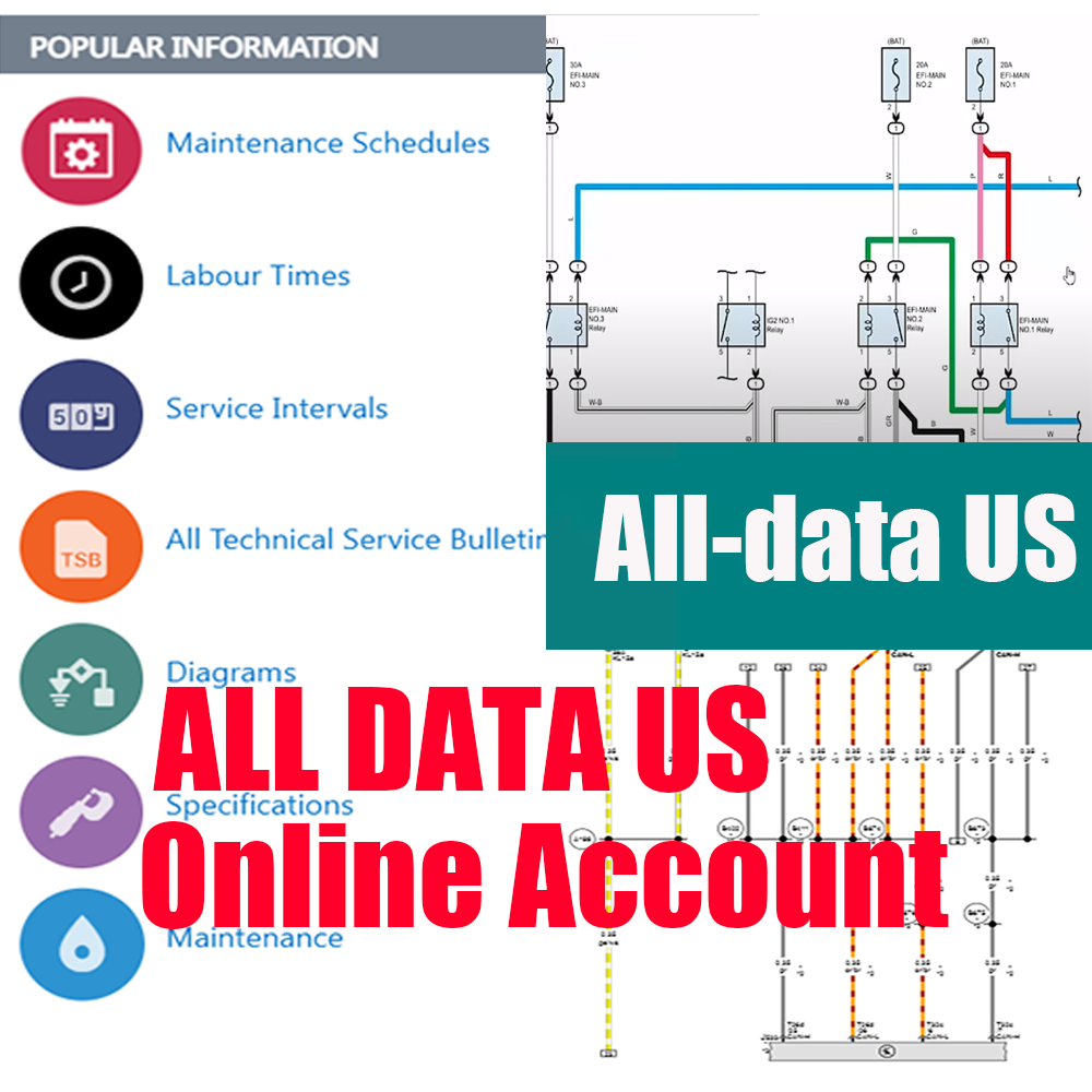 Workshop Tools Online - 2026オンラインアカウントAlldata US自動車修理ソフトウェア全データ配線図ワークショップ修理必須ツールモバイル/PC対応