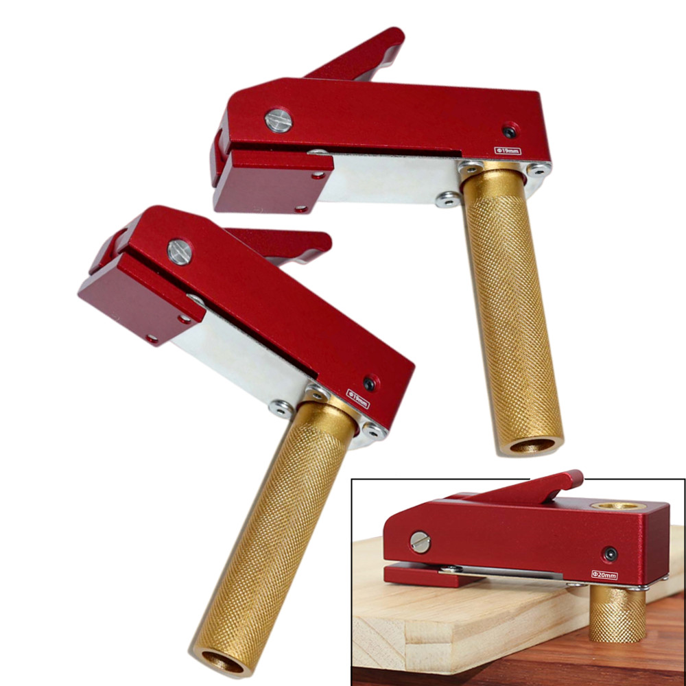 Bench Dog Hole - 19/20MM穴用ワークベンチクイックアクティングホールドダウンクランプ、木工ベンチドッグクランプ高速固定クリップツール