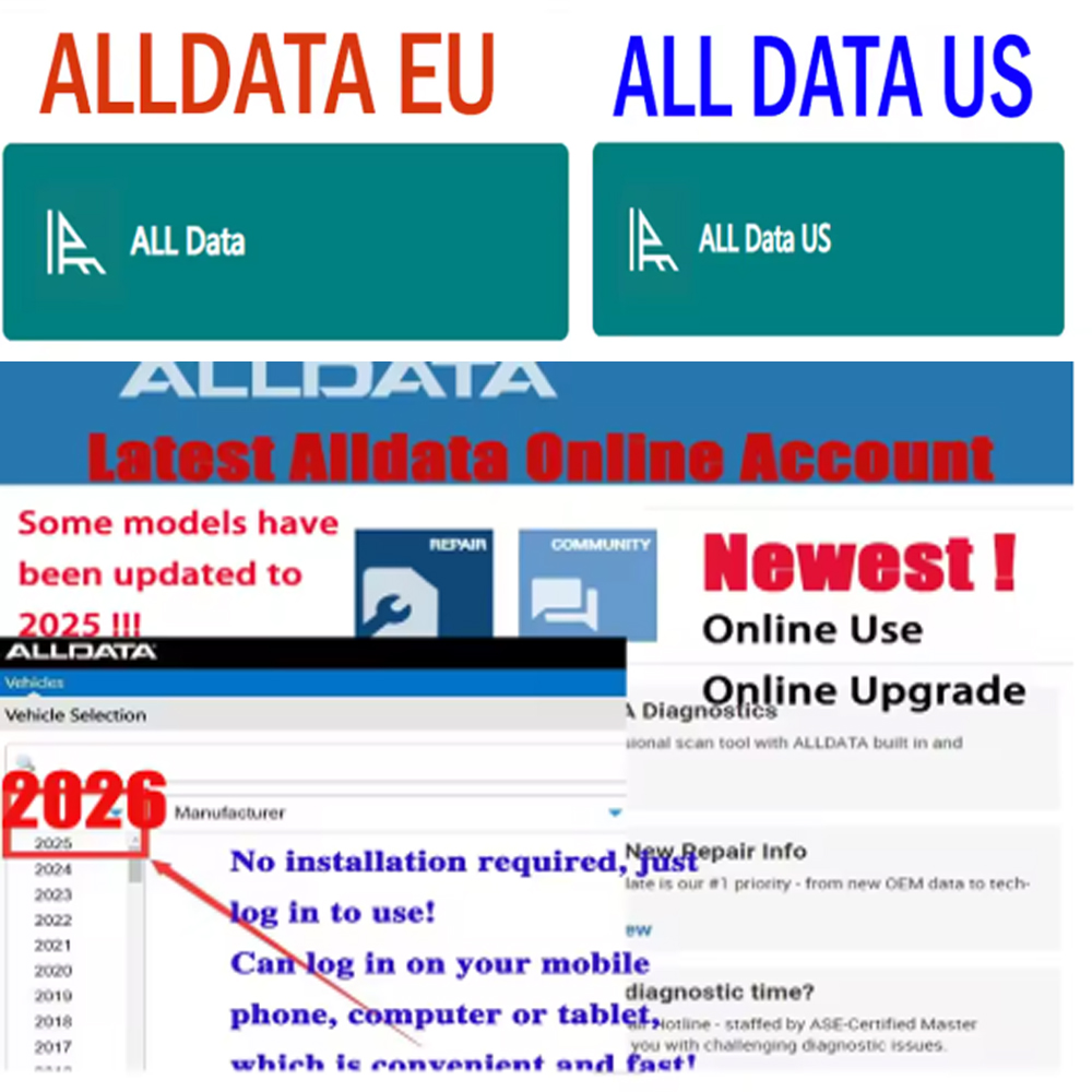 Alldata EU US最新オンラインアカウントソフトウェ - Workshop Tools Online のレビューと価格