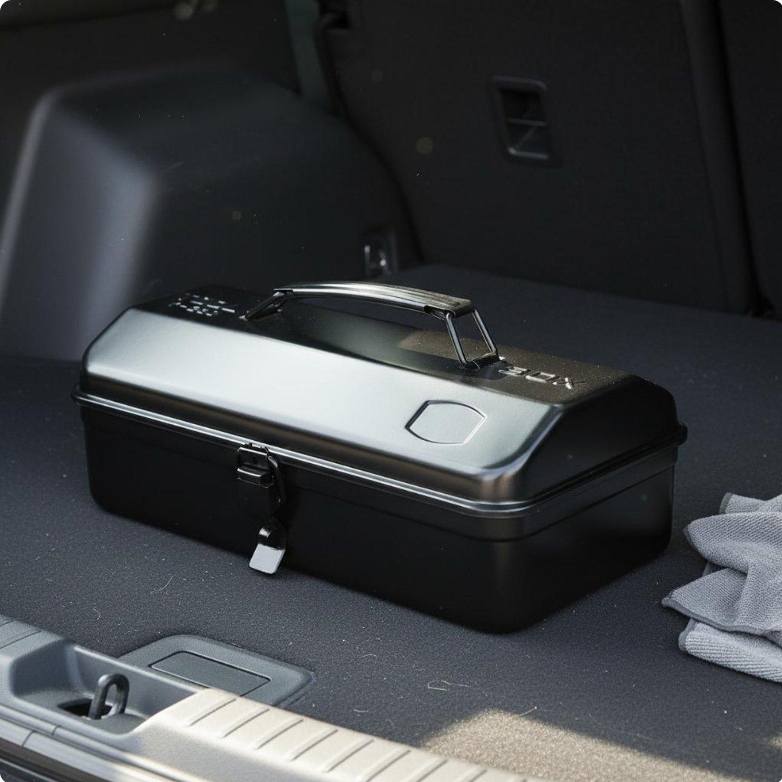 鉄製ツールボックス 重厚型頑丈な金属製収納箱 車載用ポータブ - Mechanical Tools In Workshop のレビューと価格